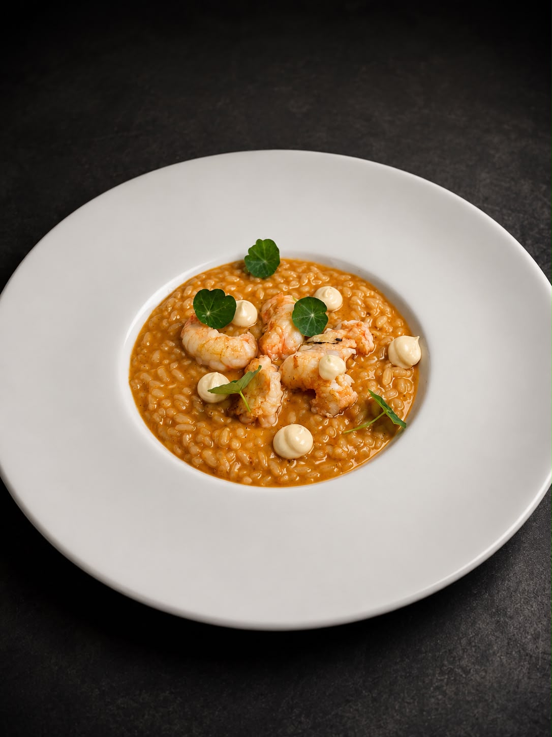 Langoustine risotto finished with fresh herbs